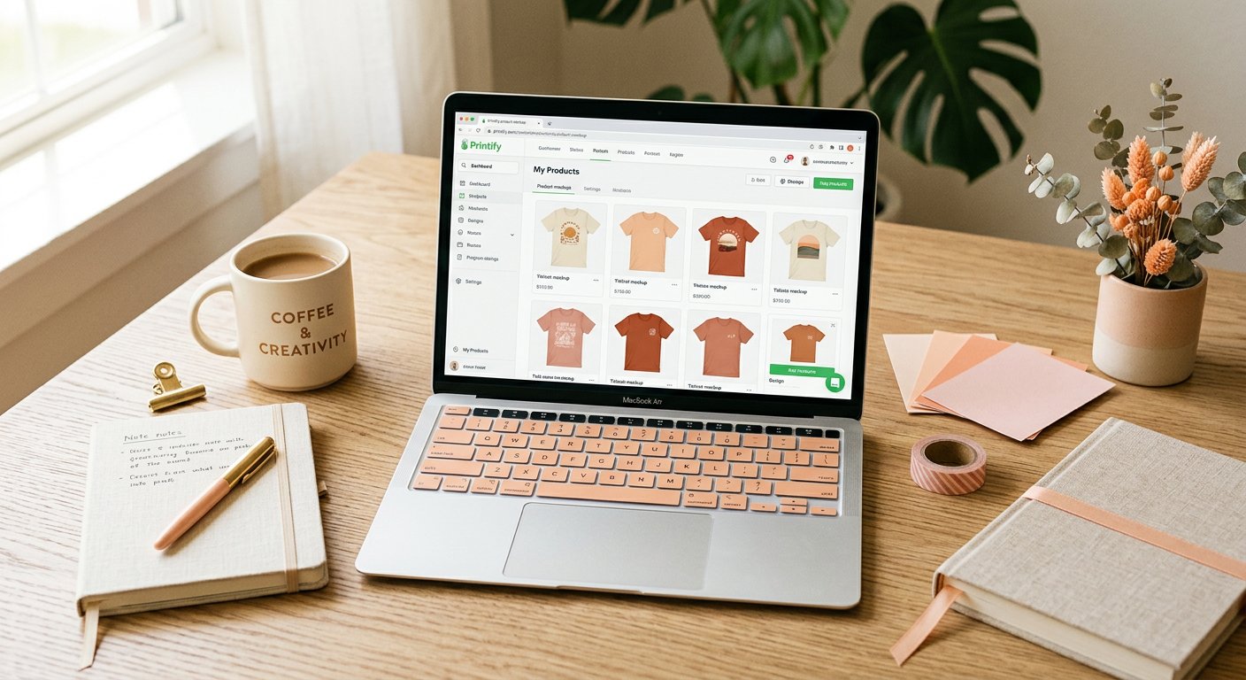 Designer workspace for a Printify seller